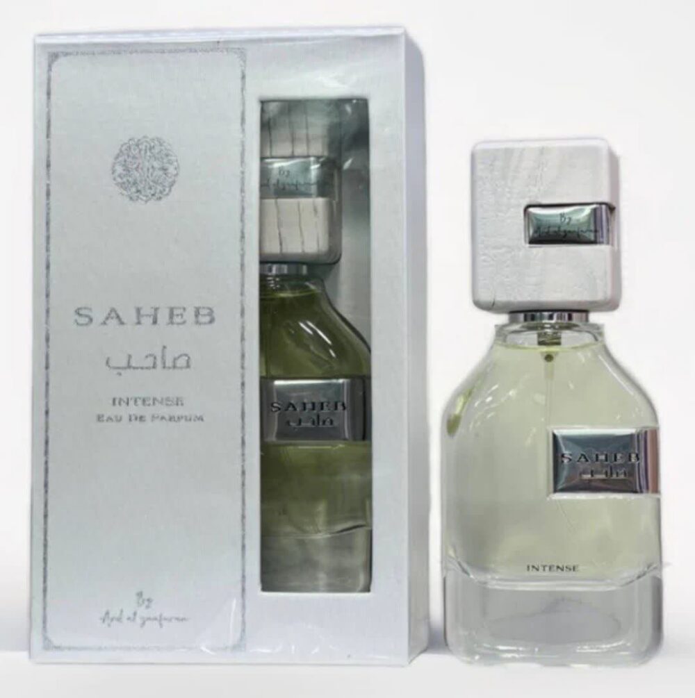 عطر ادکلن صاحب اینتنس سفید ارض الزعفران Saheb Intense(لطافه)