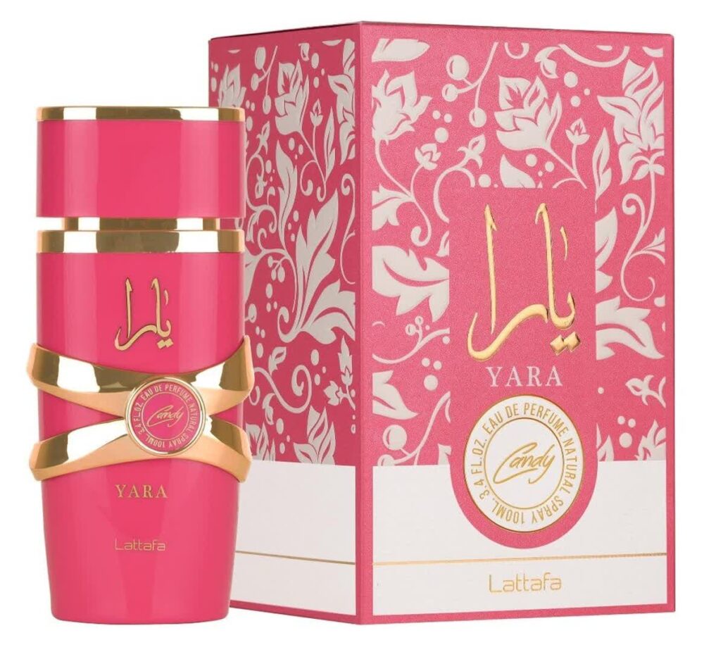 عطرادکلن عربی زنانه یارا کندی سرخابی لطافه ۱۰۰ میل
