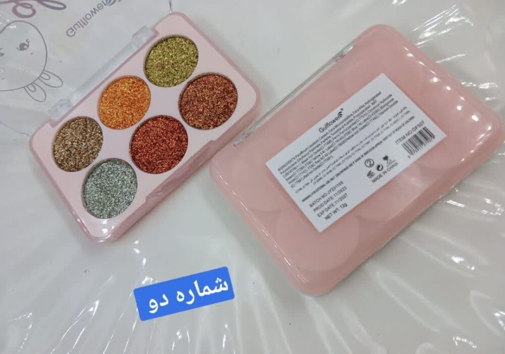 پالت سایه گلیتری 6 رنگ Gulflower - Image 3