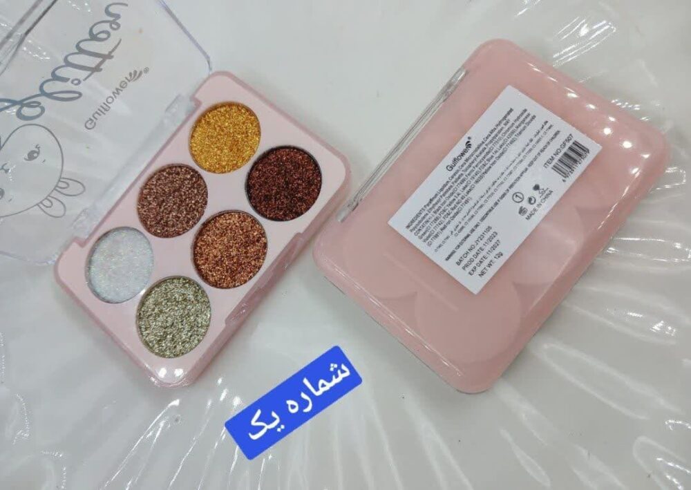 پالت سایه گلیتری 6 رنگ Gulflower - Image 2