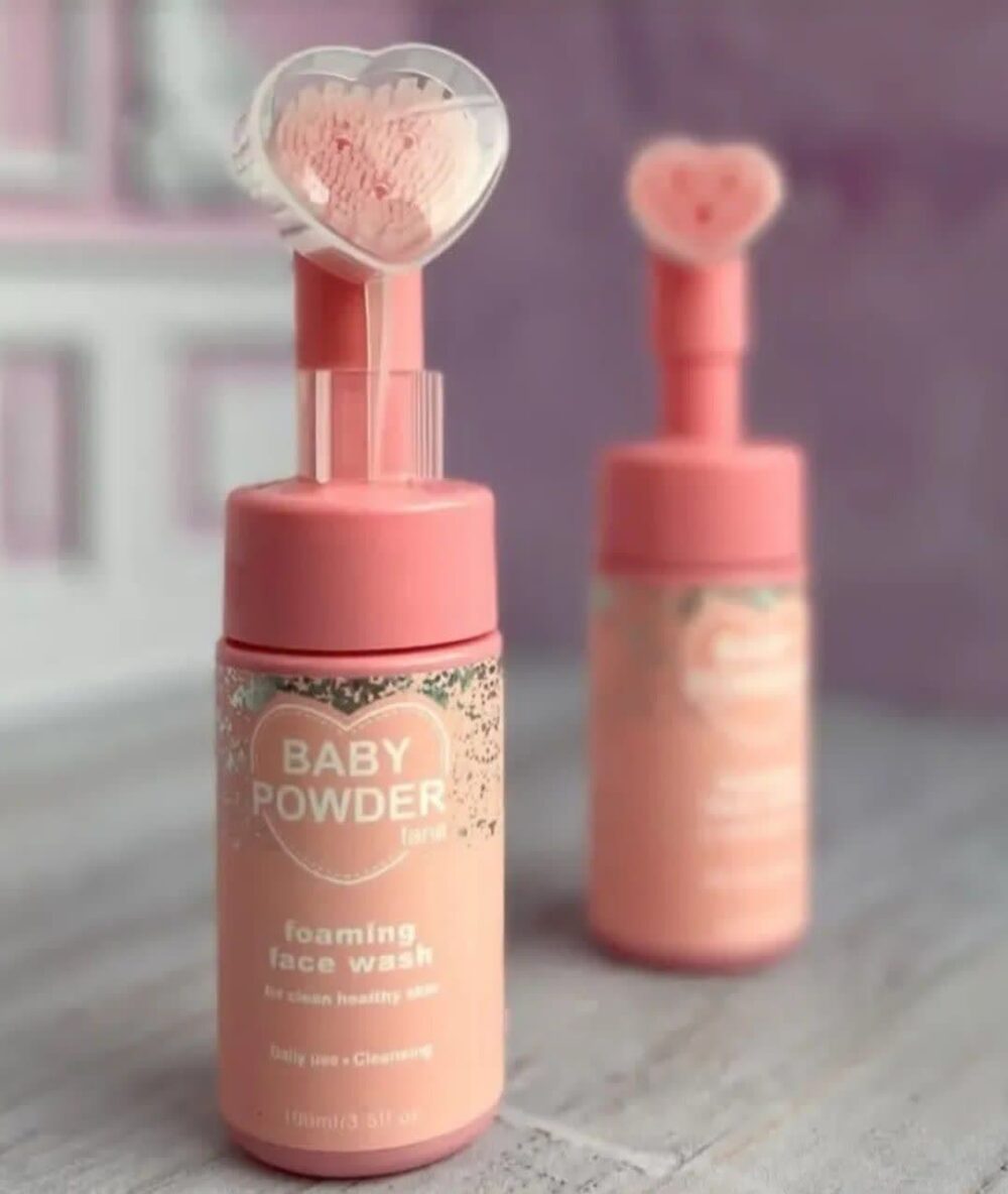 فوم براش دار قلبی baby powder