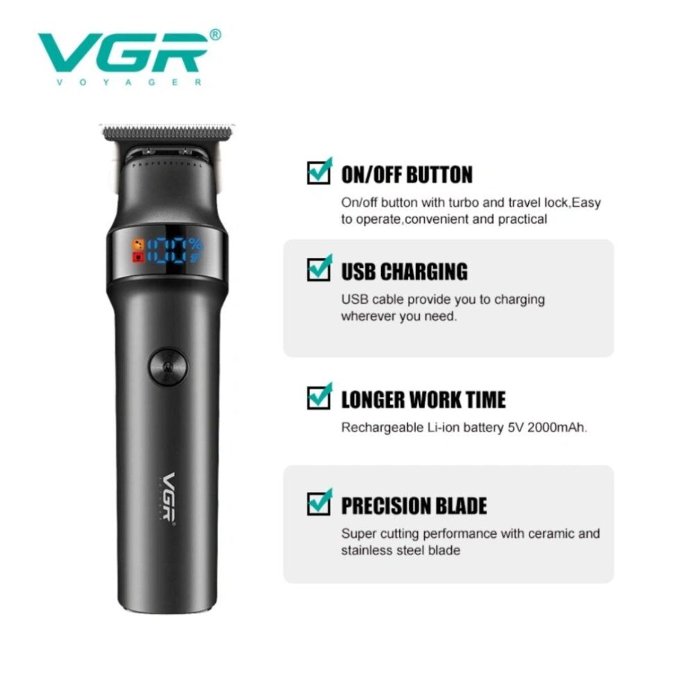 ماشین اصلاح سر و صورت،بدن وی جی آر مدل V-987 - Image 2