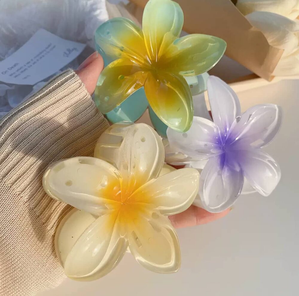 گیره مو و کلیپس گل پلومریا Plumeria وارداتی - Image 3