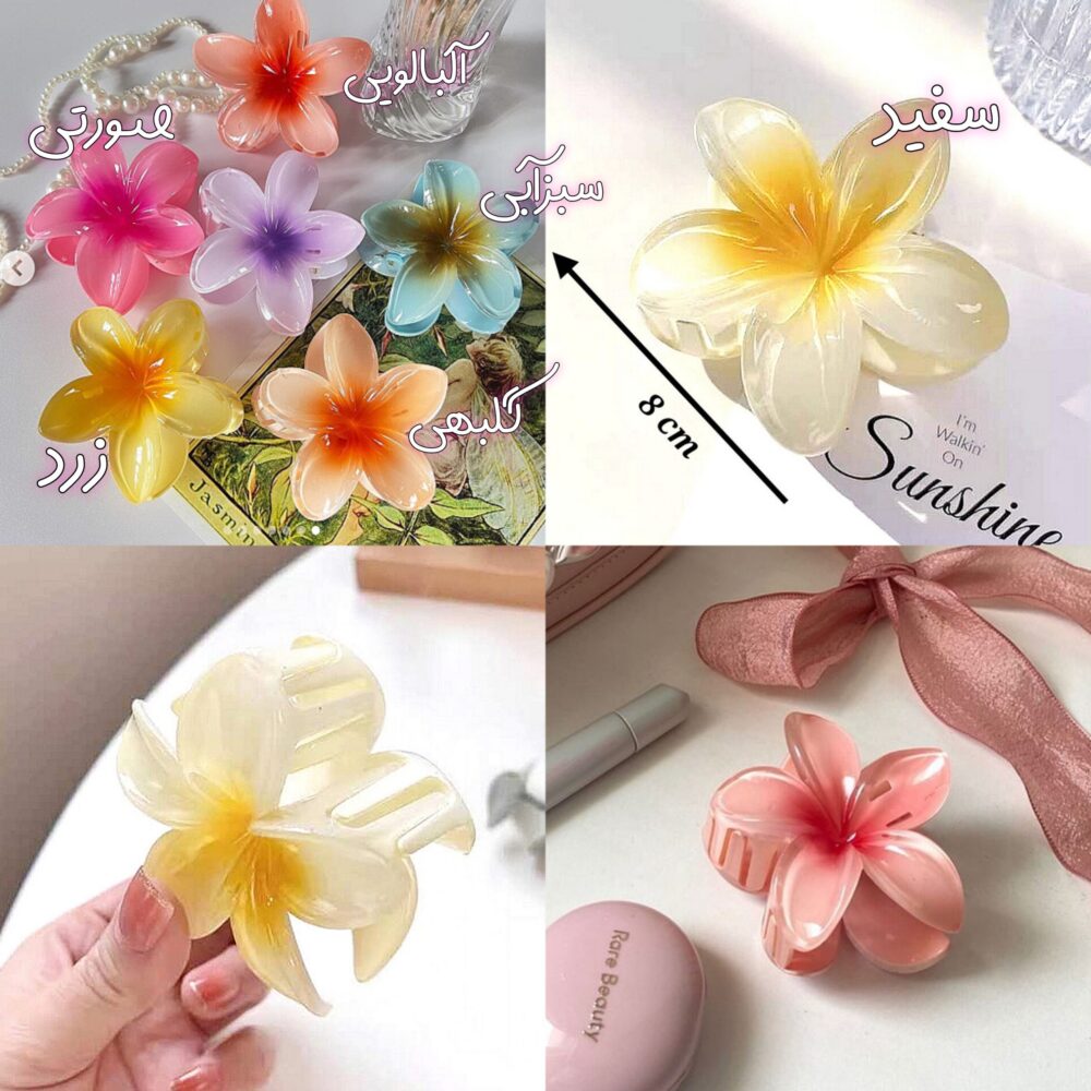 گیره مو و کلیپس گل پلومریا Plumeria وارداتی - Image 2