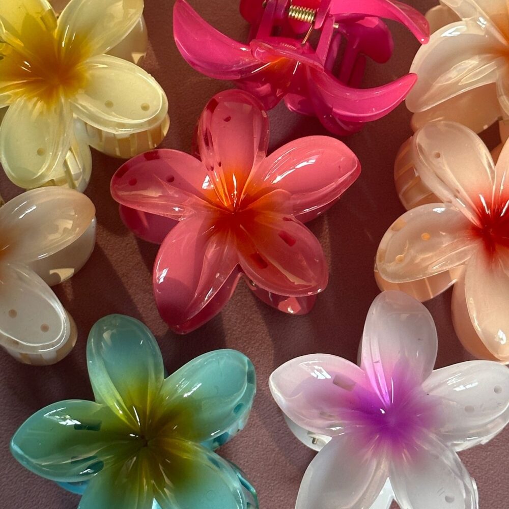 گیره مو و کلیپس گل پلومریا Plumeria وارداتی - Image 4