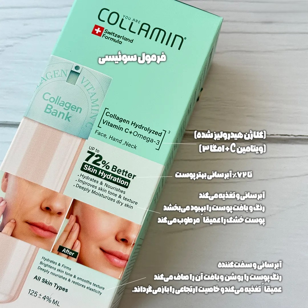 کرم کلاژن بانک کلامین امگا ۳ حجم ۱۲۵ میلیلیتر - Image 2