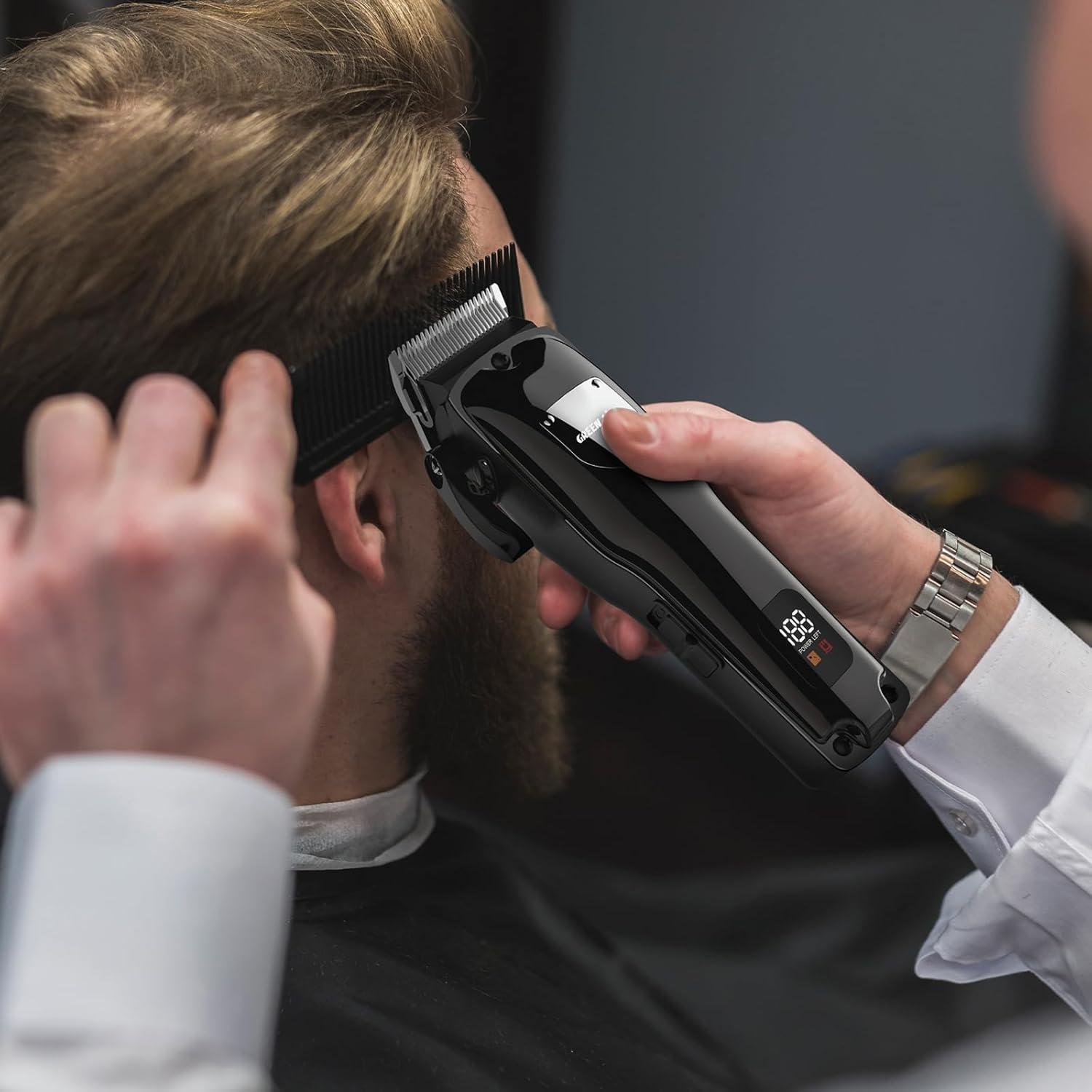 ماشین اصلاح مردانه ست 2 تایی گرین لاین مدل GNPTRMDUO - pro trim duo hair clipper green lion - Image 6