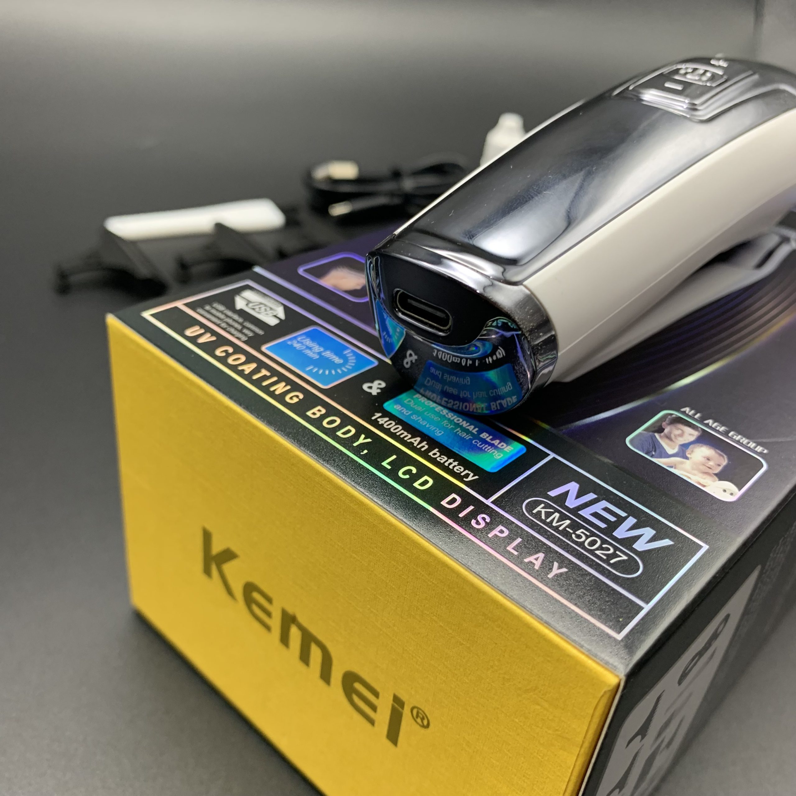 ماشین اصلاح و خط زن کیمی مدل 5027 جدید با درگاه تایپ سی سفارش اروپا (2024) - Image 3