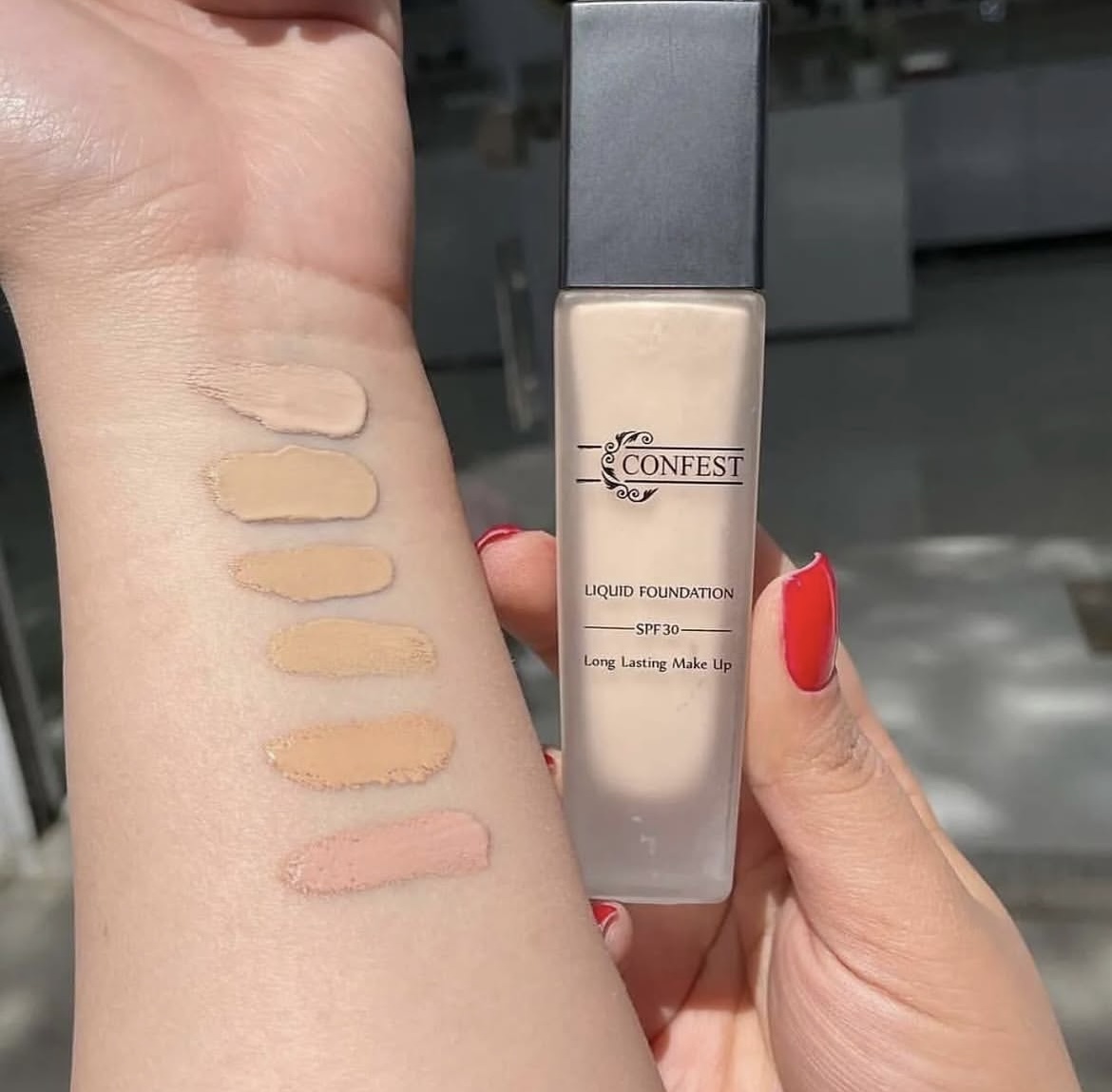 کرم پودر پمپی شیشه ای کانفست SPF 30 شماره 204 - Image 6