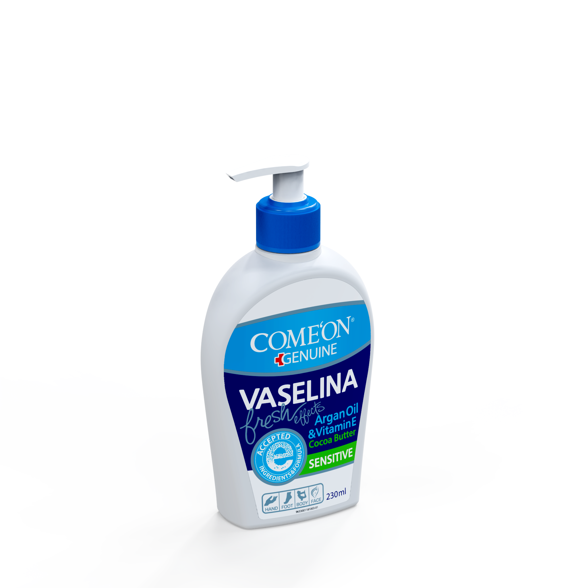 کرم وازلین کامان دارای روغن آرگان و ویتامین E مناسب پوست حساس حجم 230 میلی لیتر - Image 3