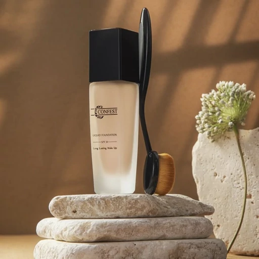 کرم پودر پمپی شیشه ای کانفست SPF 30 شماره 204 - Image 7