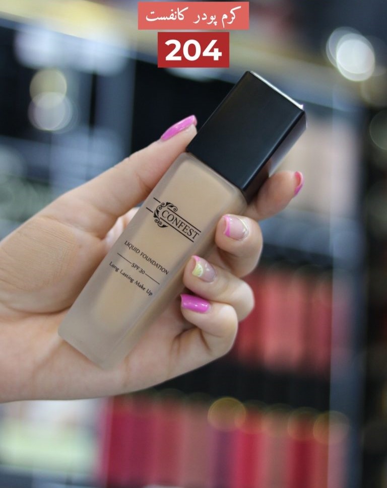 کرم پودر پمپی شیشه ای کانفست SPF 30 شماره 204 - Image 2