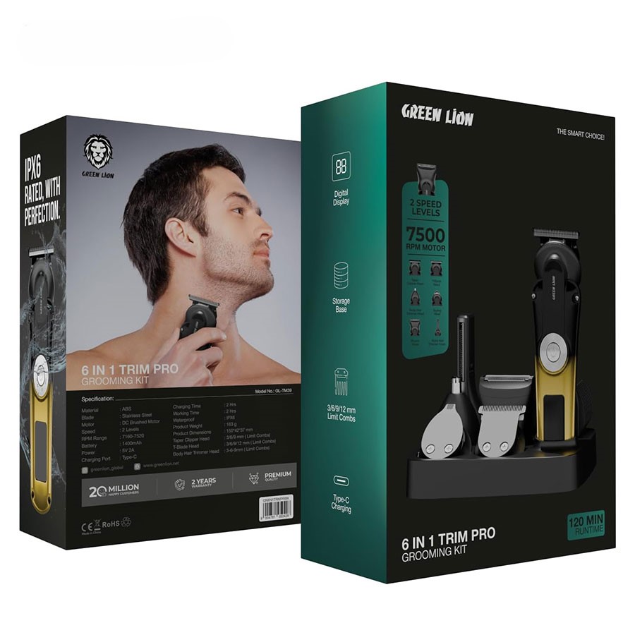 ماشین اصلاح و خط زن 6 در 1 Trim Pro گرین لاین GL_TM39