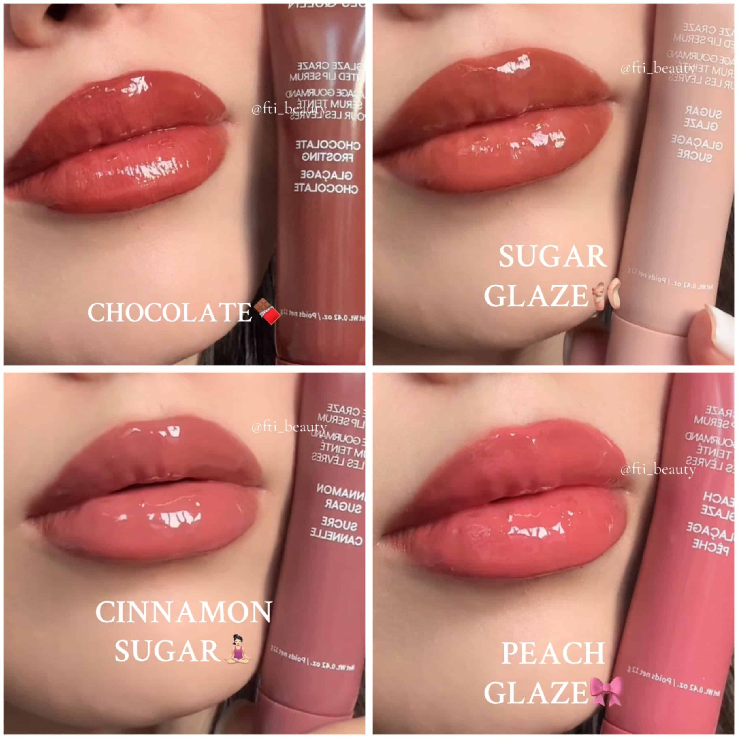لیپ گلاس دونات candy طرح laneige برند hues queen - cinnamon sugar - Image 6