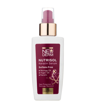 سرم مو کراتین نئودرم مدل Nutrisol فاقد سولفات حجم 100 میلی لیتر Neuderm Hair Serum Keratin