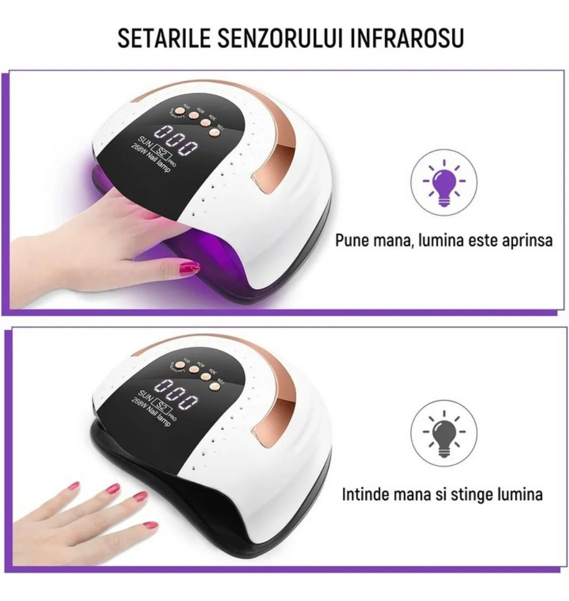 دستگاه یو وی UV/LED ناخن سان مدل Sun S2 Pro (268 وات) - Image 4