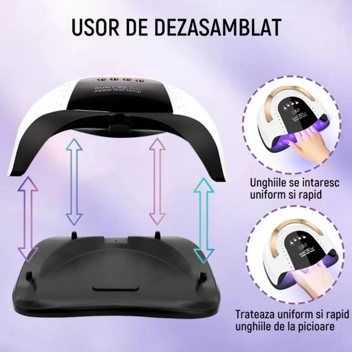 دستگاه یو وی UV/LED ناخن سان مدل Sun S2 Pro (268 وات) - Image 3