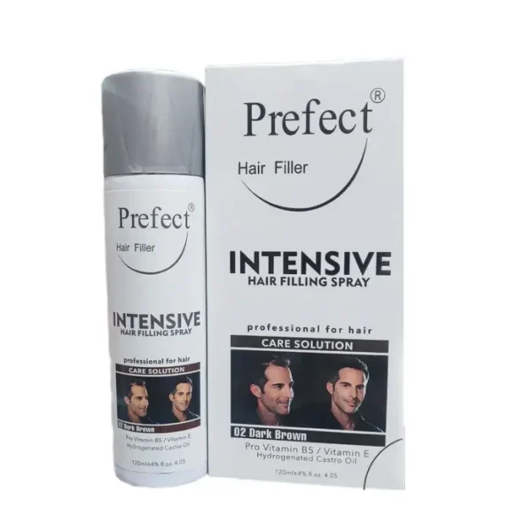 اسپری پرپشت کننده مو پرفکت رنگ قهوه ای تیره شماره 02 حجم 120 میل perfect
