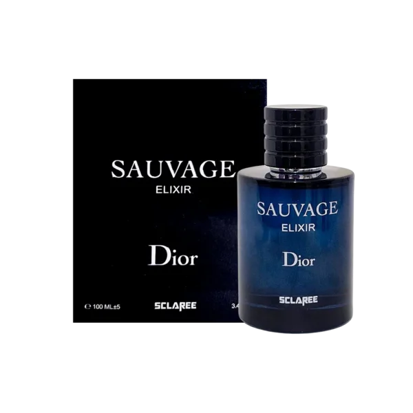 عطر ادکلن مردانه اسکلاره Sclaree مدل دیور ساواج الکسیر Dior Sauvage Elixir حجم 100 میلی لیتر طرح مارک