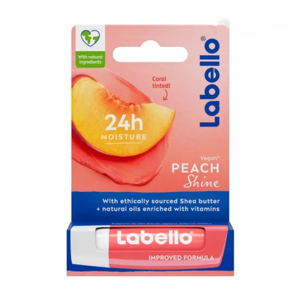بالم لب لابلو LABELLO PEACH SHINE حجم4 8g اصل