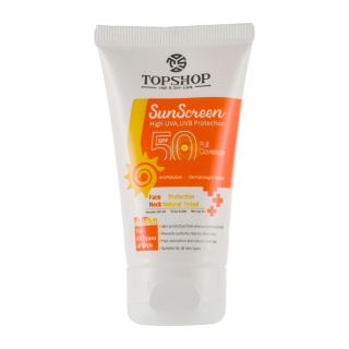 کرم ضد آفتاب بی رنگ تاپ شاپ با SPF50 مناسب انواع پوست حجم 50 میلی لیتر Topshop Sun Screen