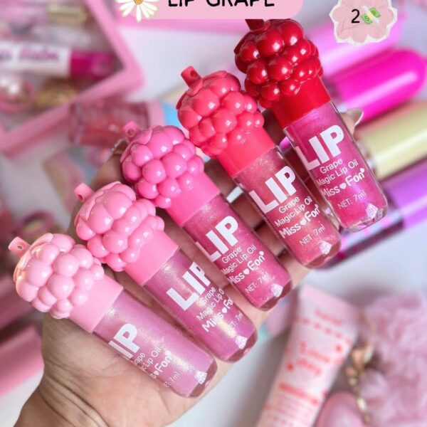 لیپ گلاس حرارتی طرح انگور Miss Fon (مدل Magic Lip)