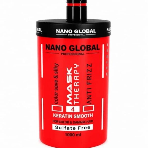 ماسک مو نانو گلوبال Nano Global مخصوص موهای رنگ شده حجم 1000 میلی‌لیتر